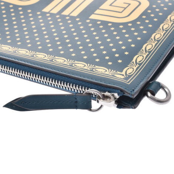 GUCCI GUCCY Green Calf Clutch Bag - Picture 6 of 12